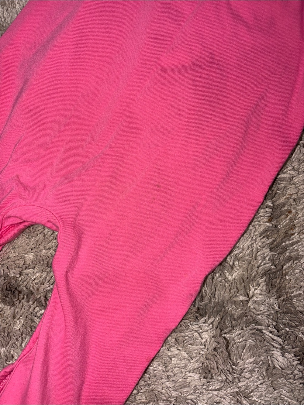 Bright Pink Ruffle Heart Footed One-Piece - Picture 3 of 4